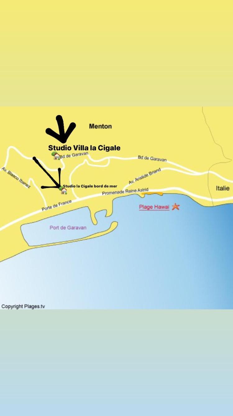 Studio La Cigale Bord De Mer Menton Dış mekan fotoğraf